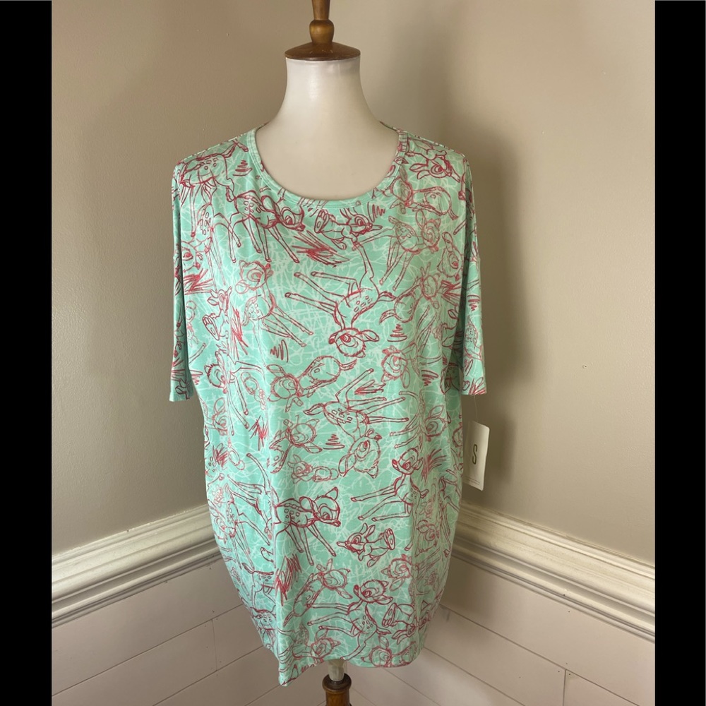 LuLaRoe Disney Bambi and Thumper Print Irma Top S FREE SHIP